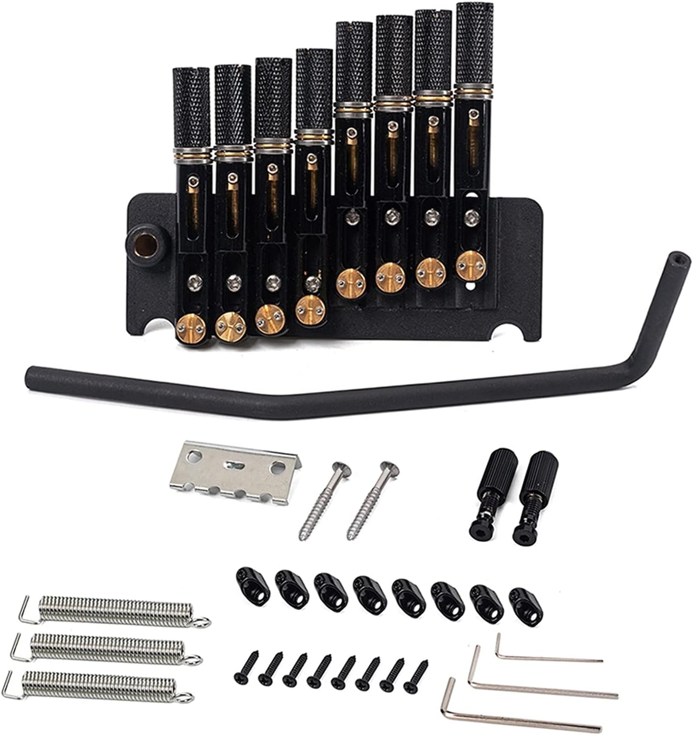 Guitar Bridge System Set 8-String Headless Guitar Bridge Tremolo System with Tailpiece for Electric Guitar Replacement Guitar Accessories Guitar Parts