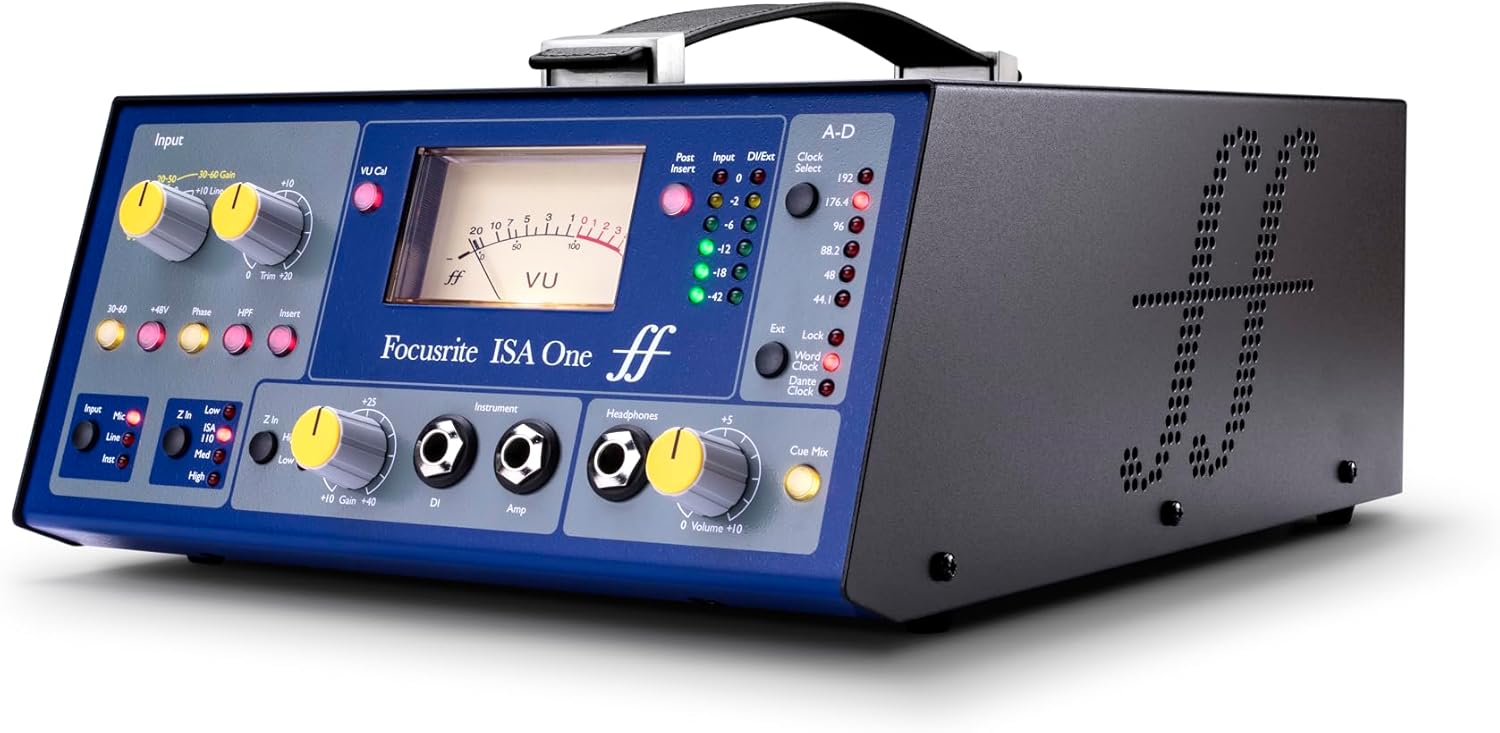 Focusrite ISA One Heritage mic pre with independent DI, variable impedance selector and independent headphone amp