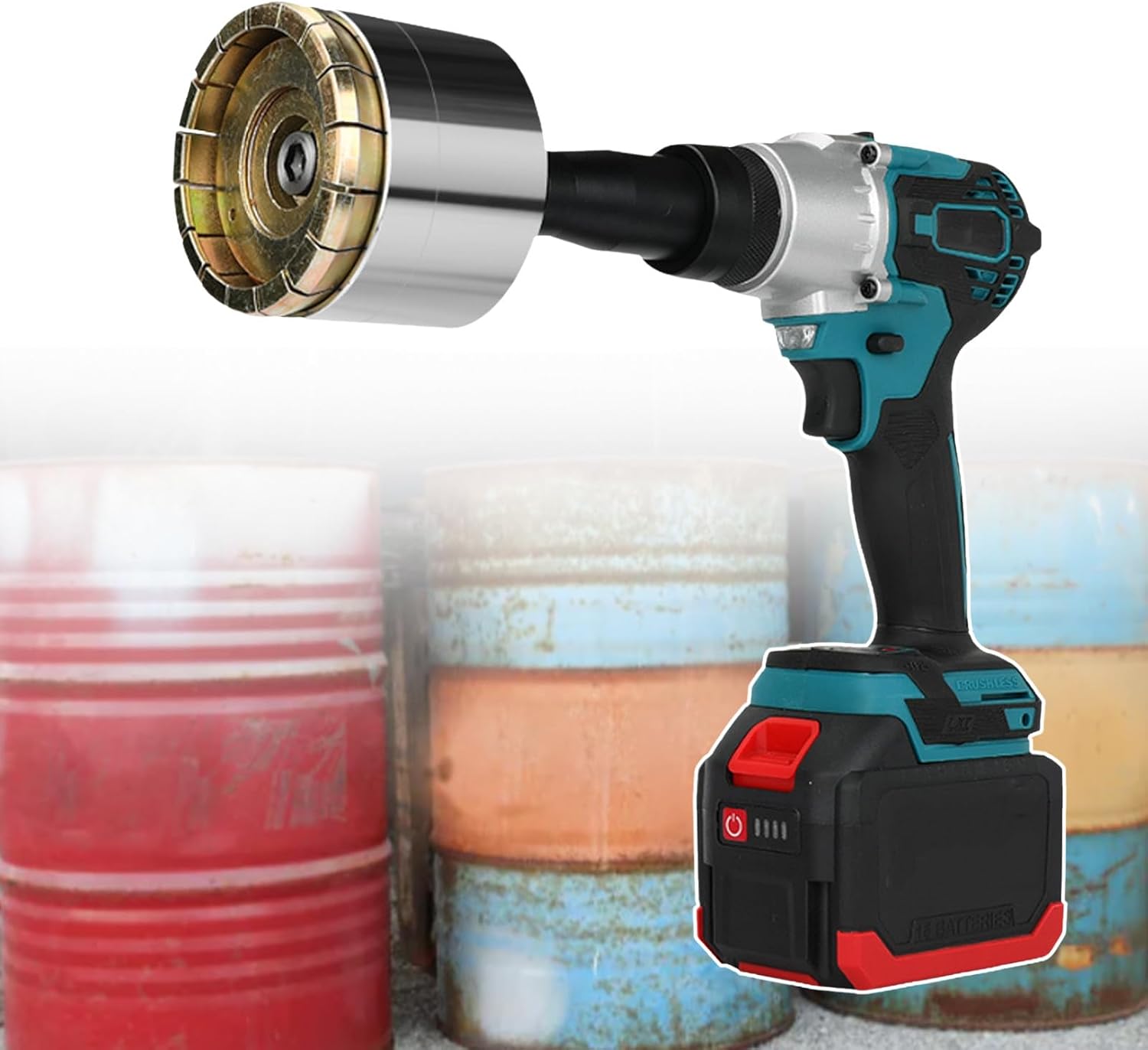 35/70mm Electric Oil Barrel Crimper Sealer - 200L Drum Pressure Cap Sealing Tool, Fast Charging Digital Display, Manual Crimping Machine for Efficient Oil Seal Application & Leak Prevention