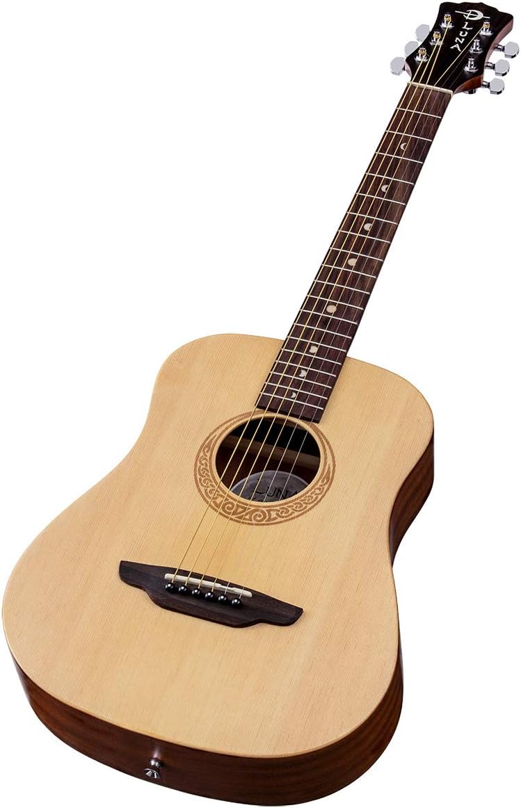 Luna Safari Series Muse Spruce 3/4-Size Travel Acoustic Guitar - Natural