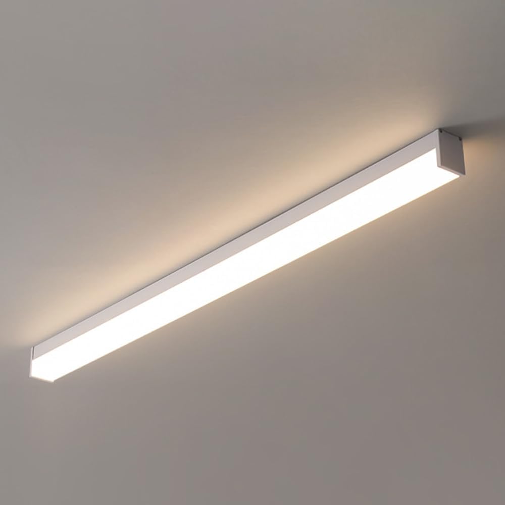 LED Long Strip Ceiling Light Linear Close to Ceiling Lamp Minimalist Chandelier Semi Flush Mount Lighting Fixture for Dining Room Hallway Office Kitchen Island Lights