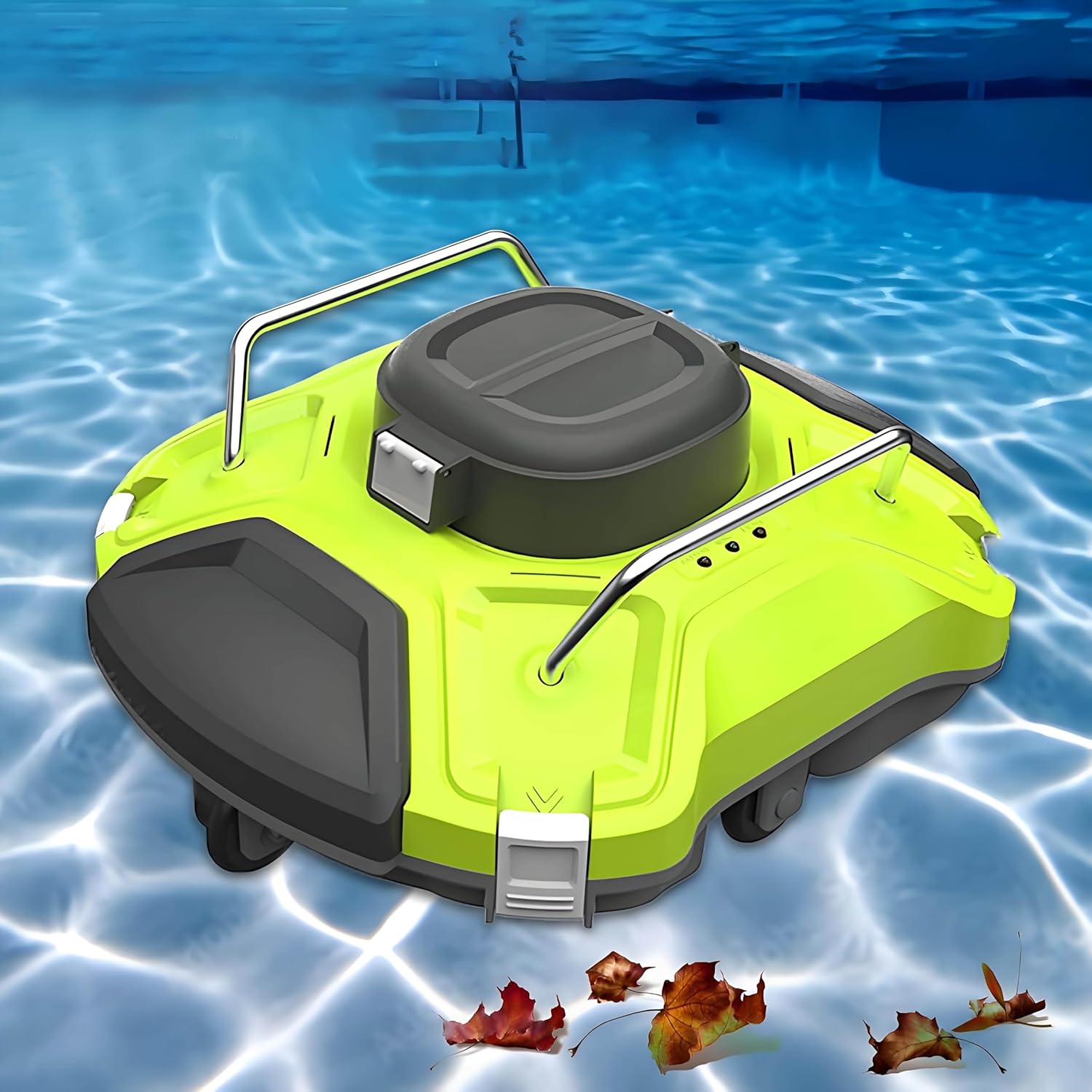 Automatic Pool Robot Cleaner Filter, Pool Cleaning Machine, Swimming Pool Cleaner Robot, Automatic Return, 11.1 V, IPX8, for Above Ground and In-Ground Pools