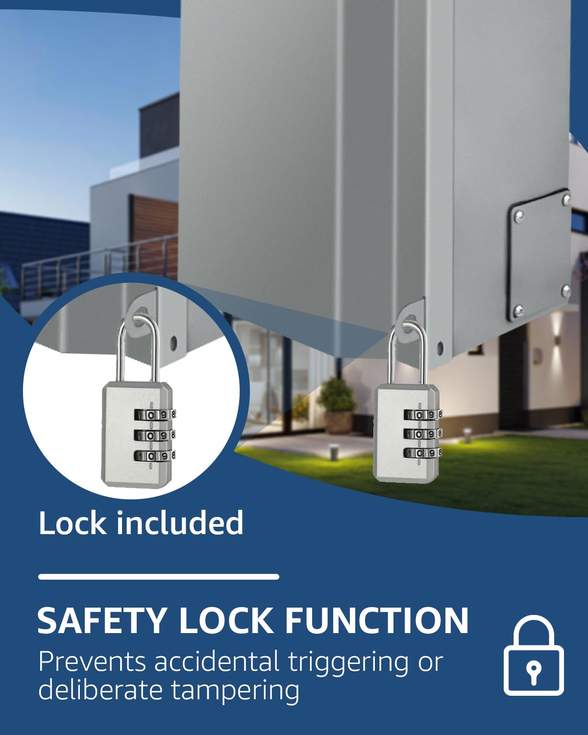 50 Amp Generator Inlet Box with Air Switch, NEMA SS2-50P Power Inlet Box for 3-Prong Generator Cord, 125/250V, Generator Plug Weatherproof Outdoor Use