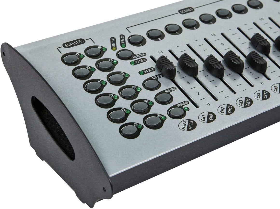 Monoprice 16-Channel Universal DMX-512 Controller - MIDI Compatible, Control up to 12 Intelligent Lights - Stage Right Series