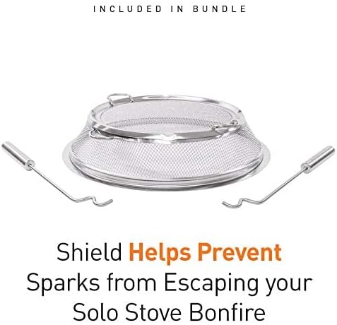 Solo Stove Bonfire Accessory Bundle - Shield, Shelter, Roasting Sticks, Tools for Fire Pit