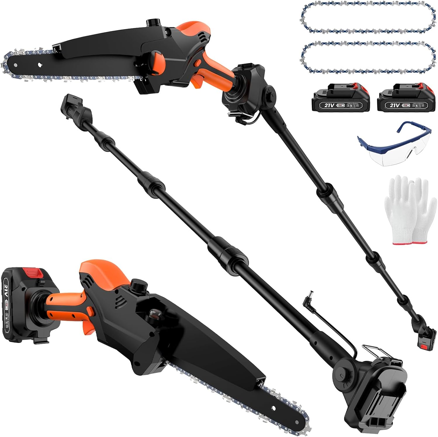 2-IN-1 Cordless Pole Saw & 8