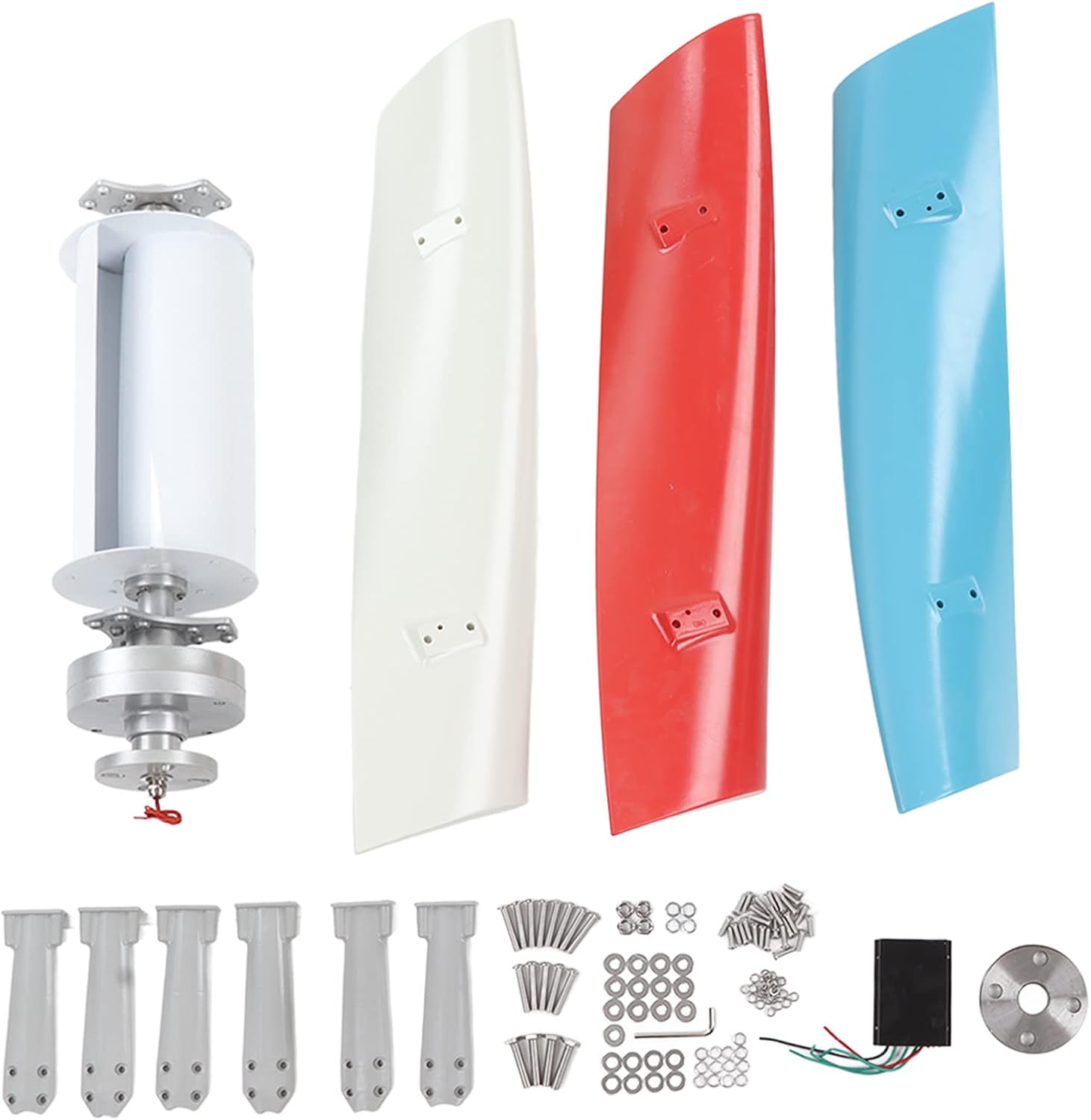 Vertical Wind Mill Turbine Power,5000W 3 Blades 12V 24V 48V Efficiency Wind Turbine Generator with MPPT Controller for Home Use