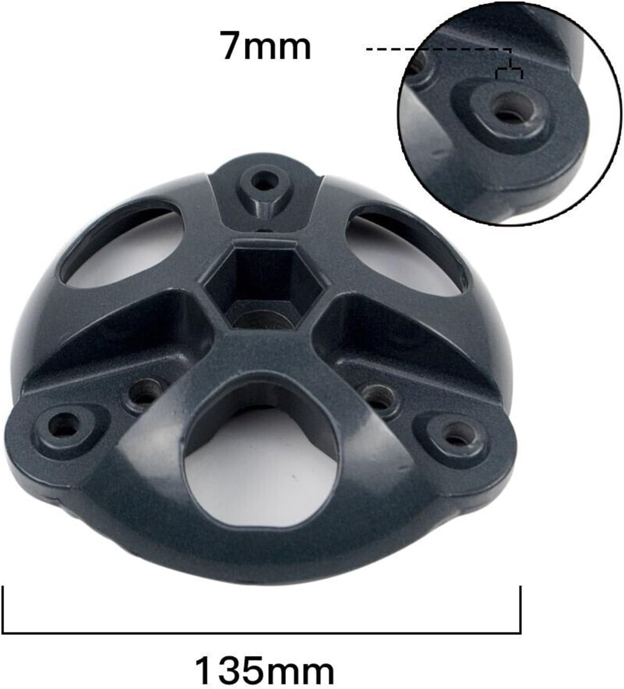 3/5/6 Blade Hub Cover Home Wind Turbine Generator Suitable for 3 5 6 Blade Durable Universal Hub (Color : Three Leaves)