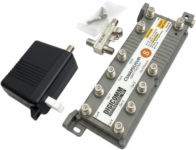 DIGICOMM CSMF1APDU9VPI HomeConnect 9-Port Passive VoIP MoCA Amplifier for Comcast, Xfinity, RCN, Optimum, Wow, COX, Spectrum