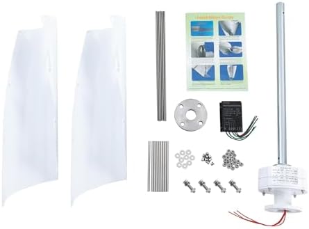 10000W Vertical Axis Wind Turbine Generator with MPPT Charge Controller for RV, Yacht, Farm - Efficient Small Wind Power System, 12V Renewable Energy Solution