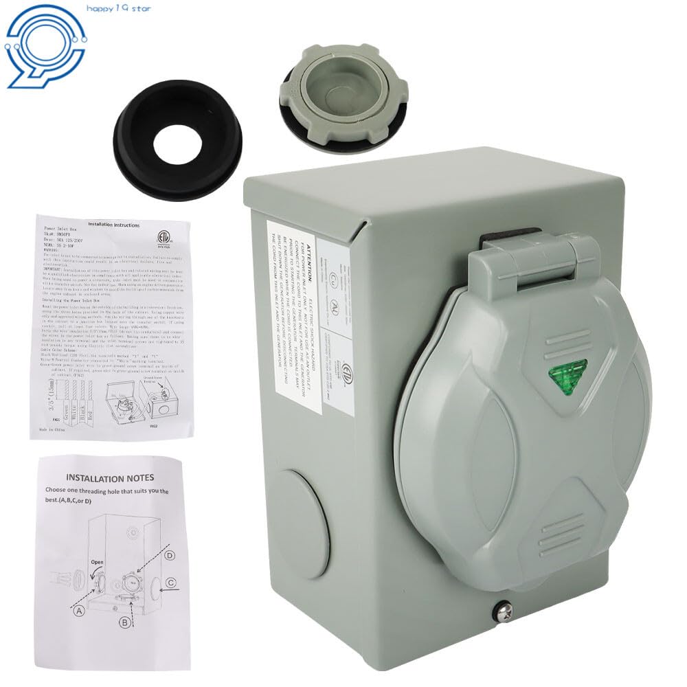 Replacement Parts for 120/250V 50 Amp Generator Power Inlet Box SS2-50P 3 Prong Power Inlet Box Mod-H9S-17625