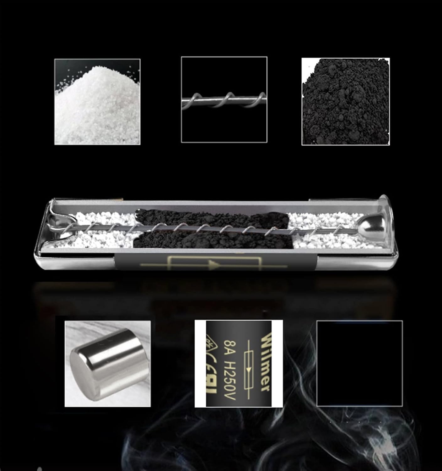 1PCS 5 * 20mm HiFi Graphene Nano Quantum Fuse CD Audio Amplifier Tube Amp Fuse Slow Blow Fuse (Color : Red Knight 5A)