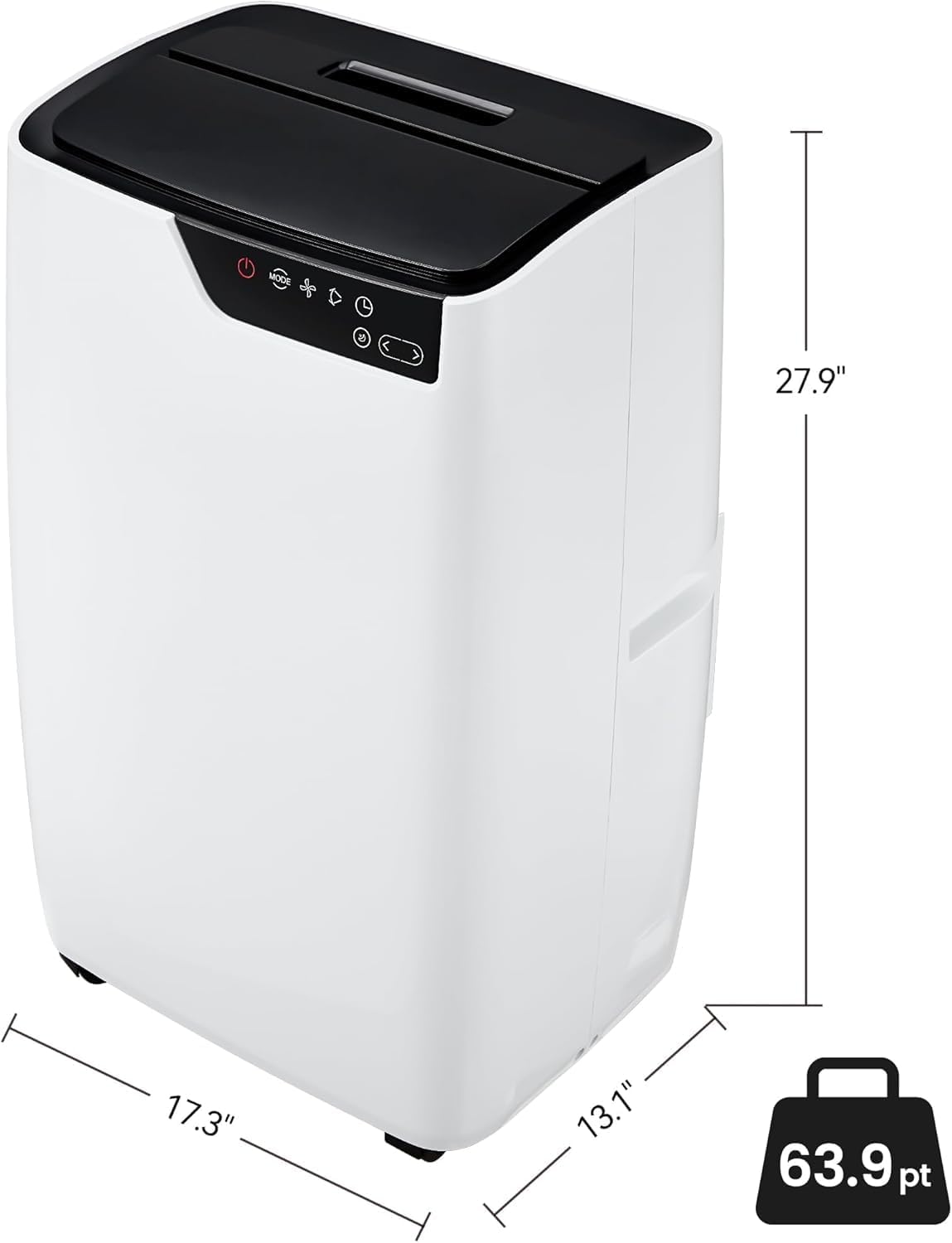 12,000 BTU Portable Air Conditioner for 550 Sq Ft 3-In-1 AC Unit with Cooling/Dehumidifier/Fan Modes, Remote, 24H Timer & Installation Kit for Home/Office/Dorm