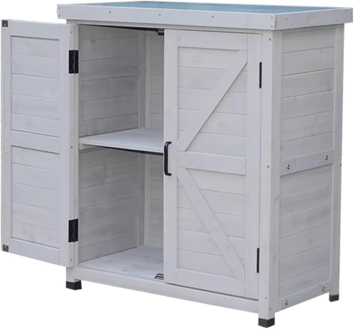 Outdoor Storage Cabinet Waterproof Small Strong Load-Bearing, Front Opening Outdoor Patio Storage Box Cabinet Small Easy to Assemble, Indoor and Outdoor Use