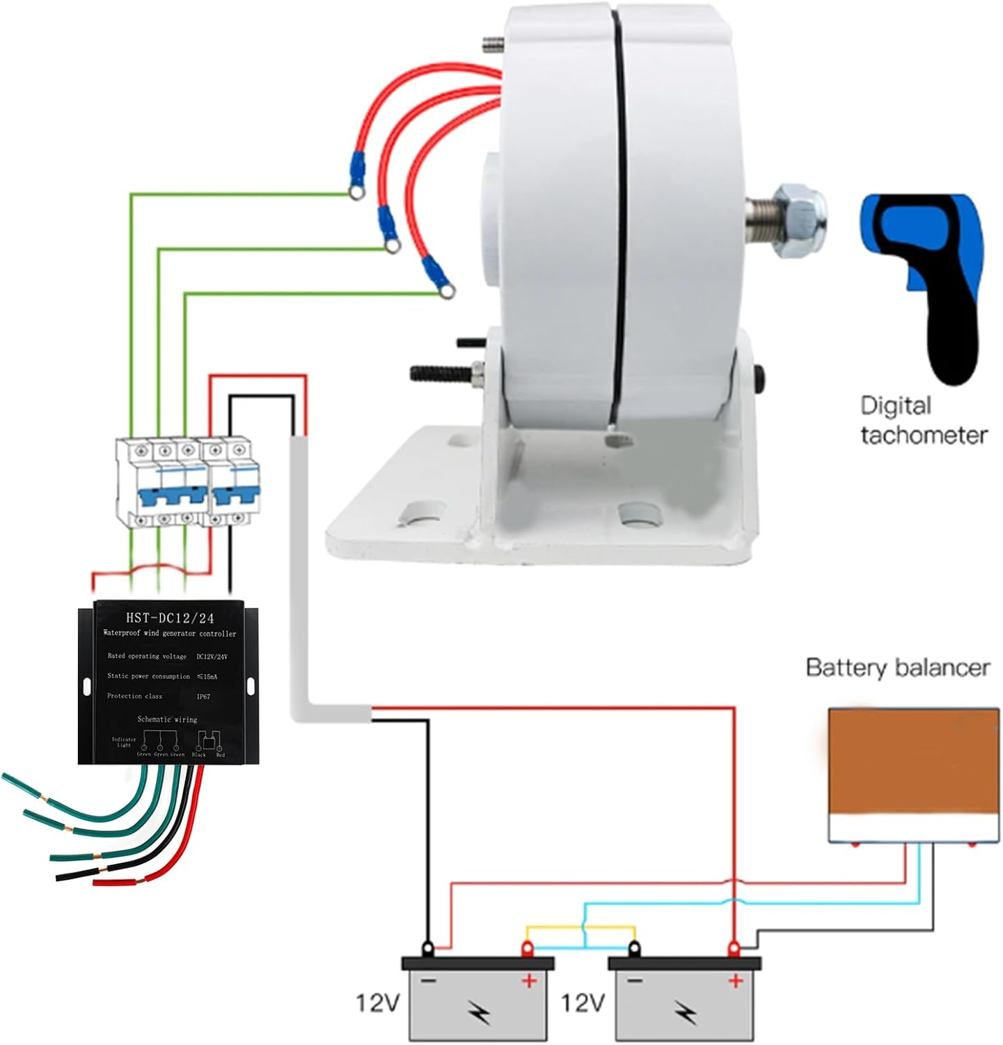 1000W-5000W 450Rpm Permanent Magnet Alternator Coreless Maglev Generator 12V 24V 48V 220V DIY AC Alternators for Hydroelectric Generators and Wind Turbines