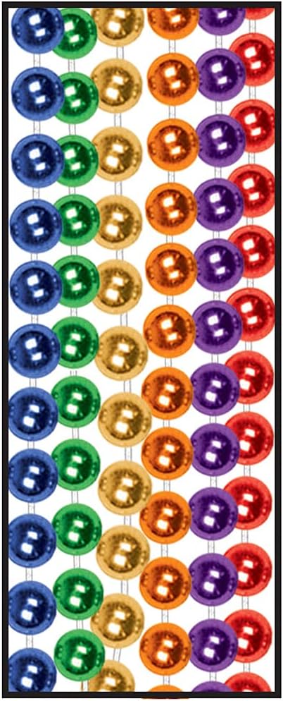 Beistle Bulk 720-Pack Small Round Party Beads, 7mm by 33-Inch, Assorted