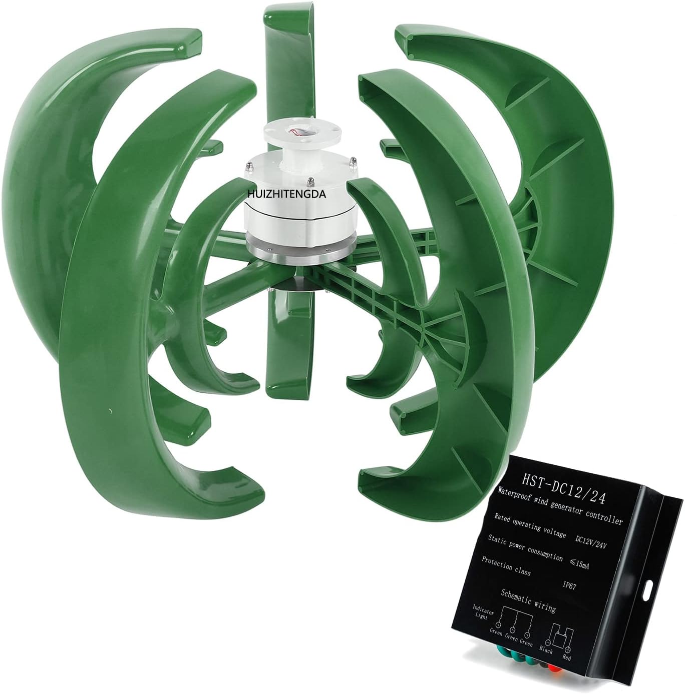 4500W Vertical Axis Lantern Wind Turbine, 12V-220V Home Wind Turbine Generator Kit with Controller for Home Use(48V)