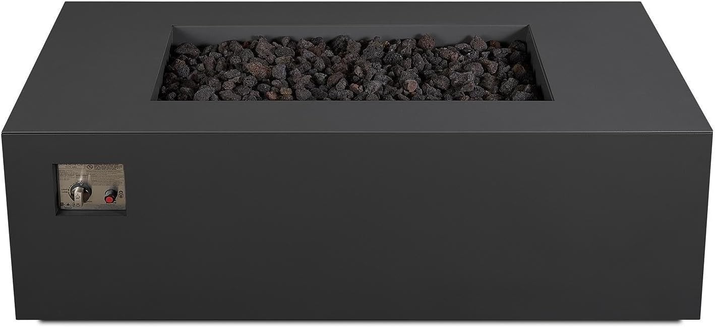 Lakeview Covewood 58-inch Rectangle Natural Gas Fire Table - Charcoal - (Ships as Propane w/Conversion Kit) - SC2050NG-CHRC