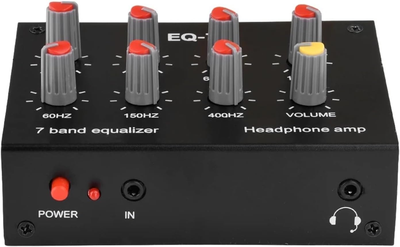 EQ-7 Audio Preamplifier EQ-7 7 Band Equalizer Adjust High School Bass Sound Amplifier Module for Speaker Mobile Phone(US)