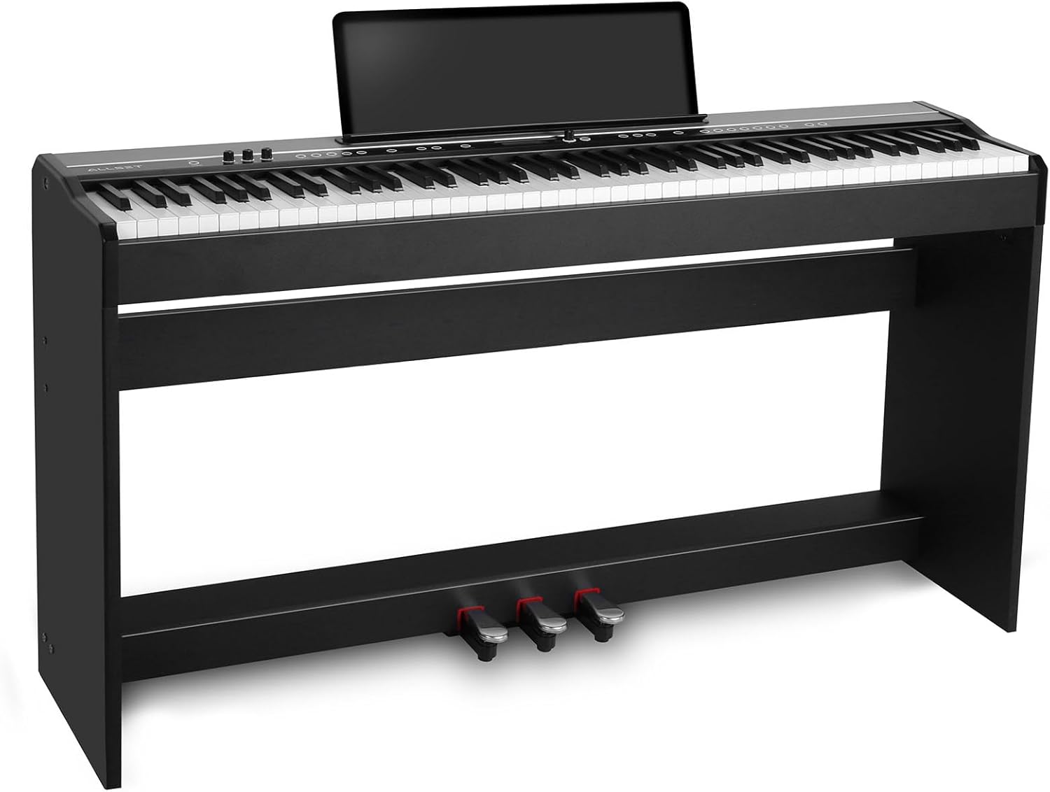 88-Key Digital Piano for Beginners, Professional Full Weighted Keyboard Electric Piano with Hammer Action, Dual Stereo, 3-Pedal, USB/MIDI Connectivity (B-02)