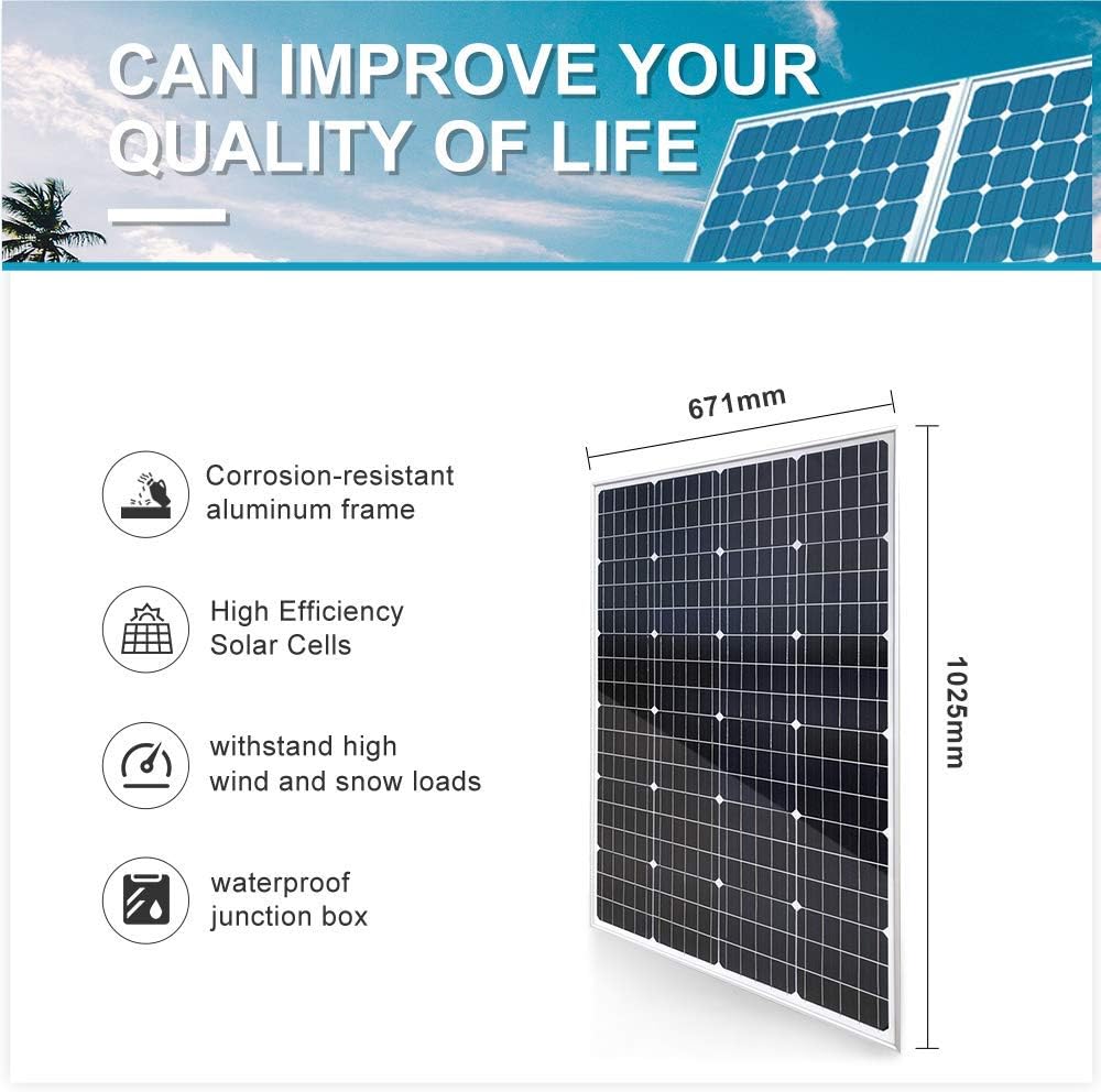 1300W 24V Wind Solar Kit: 400W Wind Turbine Generator + 8pcs 120W Monocrystalline Solar Panel + 3000W Pure Since Wave Inverter(Peak 6000W)+Accessories