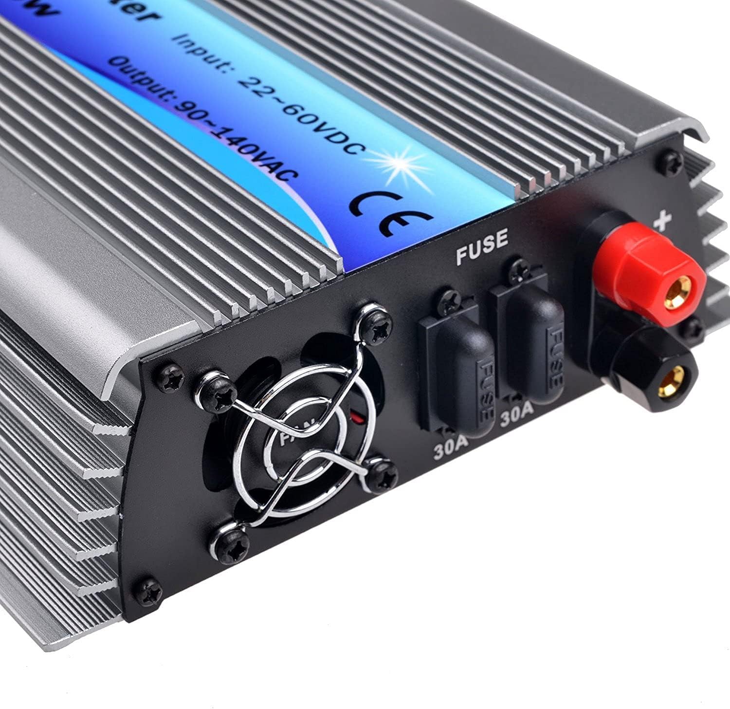 Y&H Grid Tie Inverter 600W Stackable DC30-55V PV Input AC110V MPPT Pure Sine Wave Micro Inverter fit for 30V 36V Solar Panel/36V Battery