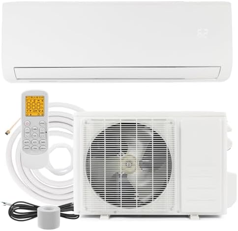 Bonnlo 24000 BTU Mini Split Air Conditioner & Heater, 21 SEER2 230V Inverter Ductless Wall AC Unit for Rooms up to 1500 Sq. Ft with Pre-Charged Condenser, Heat Pump & Installation Kit (White)