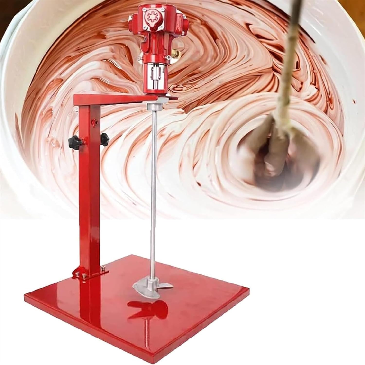 Pneumatic Paint Mixer Stirrer, 5 Gallon Lift Mixer, 1500-2600r/min, Paint Stirring Machine with Stand, Desktop Air Agitator, for Paint Mixing, Dye Mixing, Hydrosol Mixing