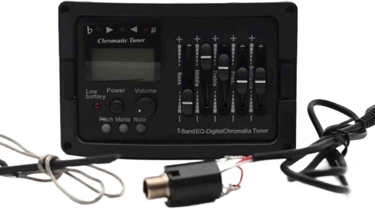 acoustic guitar pickup kit 10 Pcs 5 Band Acoustic Guitar Preamp EQ Equalizer Classical Acoustic Guitar Amplifier Digital Blend Tuner Piezo Pickup(Without Endpin)