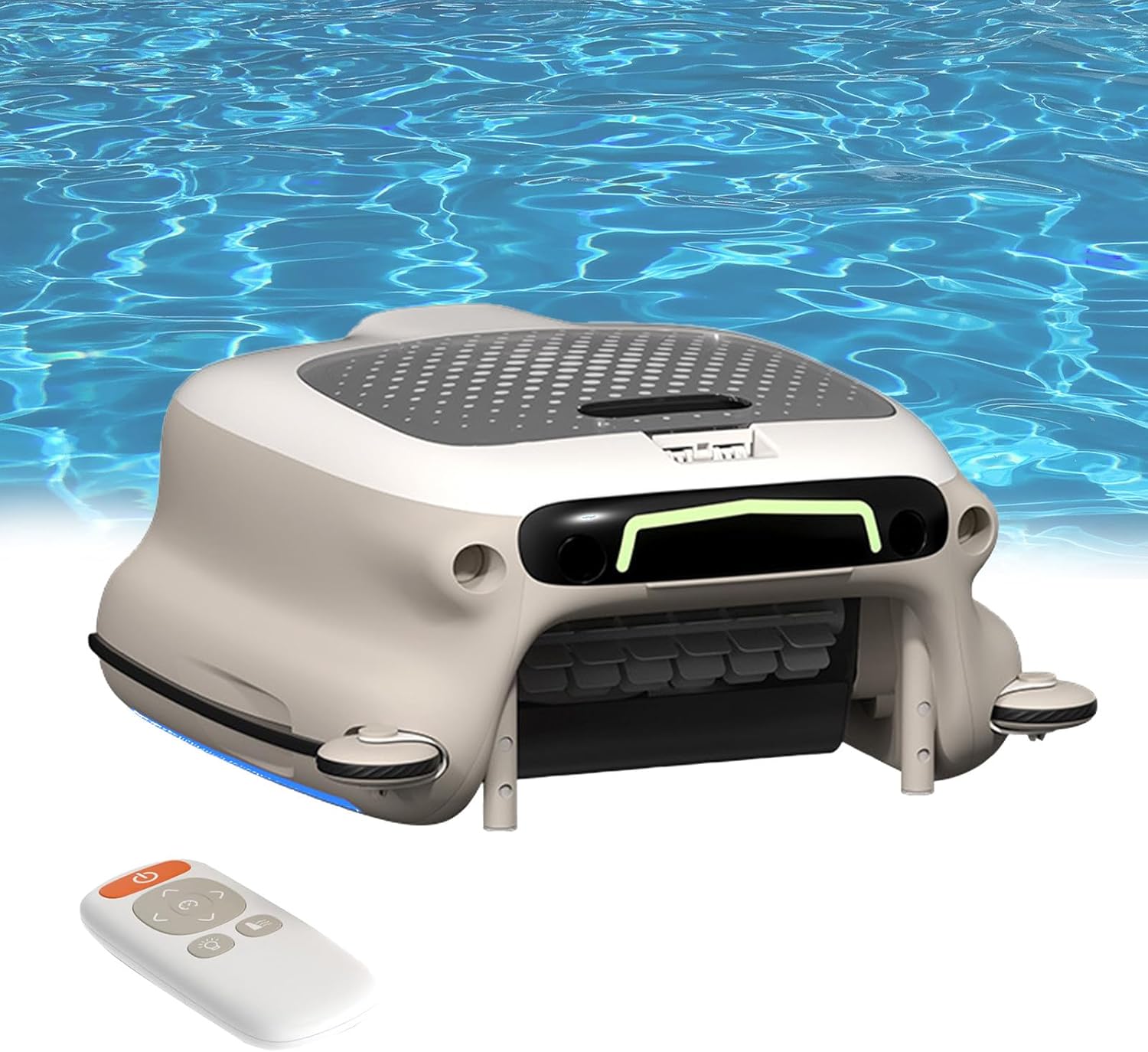 Automatic Pool Skimmer Cleaner Robot | Pool Cleaning Robot, 7800mah Battery, Manual/Automatic Dual Mode, 10l Leak-Proof Filter Basket, Suitable for Outdoor Pools, Spa Pools, Hot Spring Baths