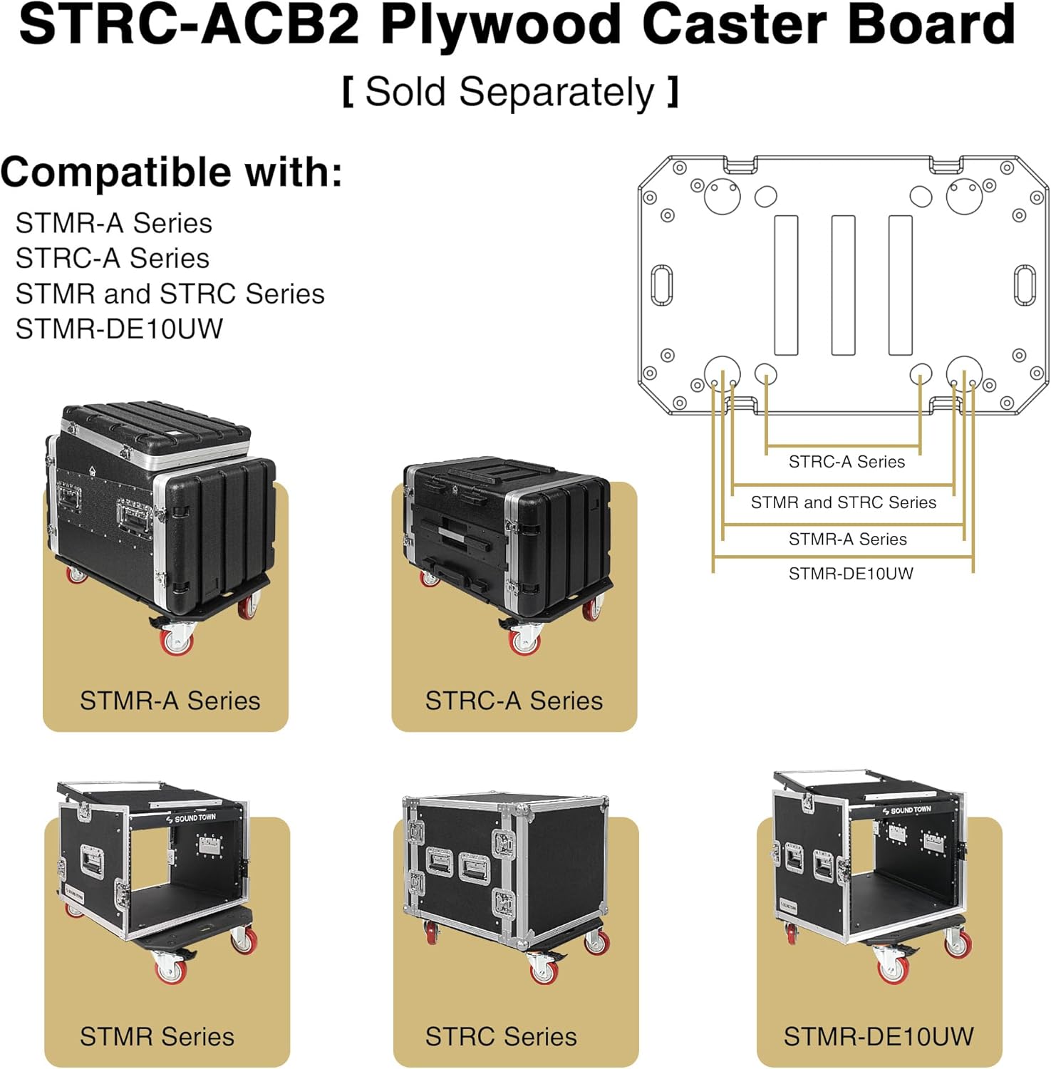 Sound Town 4U PA DJ Pro Audio Rack/Road ATA Case with 11U Slant Mixer Top, 20.2’ Rackable Depth, 4 Space Size - Pro Tour Grade (STMR-4U)