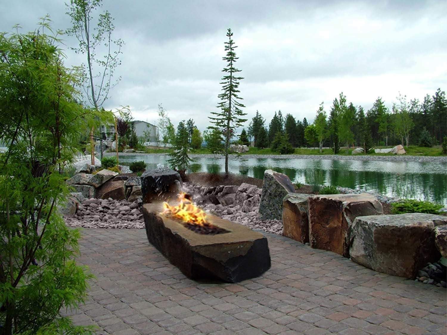 HPC Fire Match Light Fire Pit Kit (FPSR18X9LP KIT), 18x9-Inch, Propane