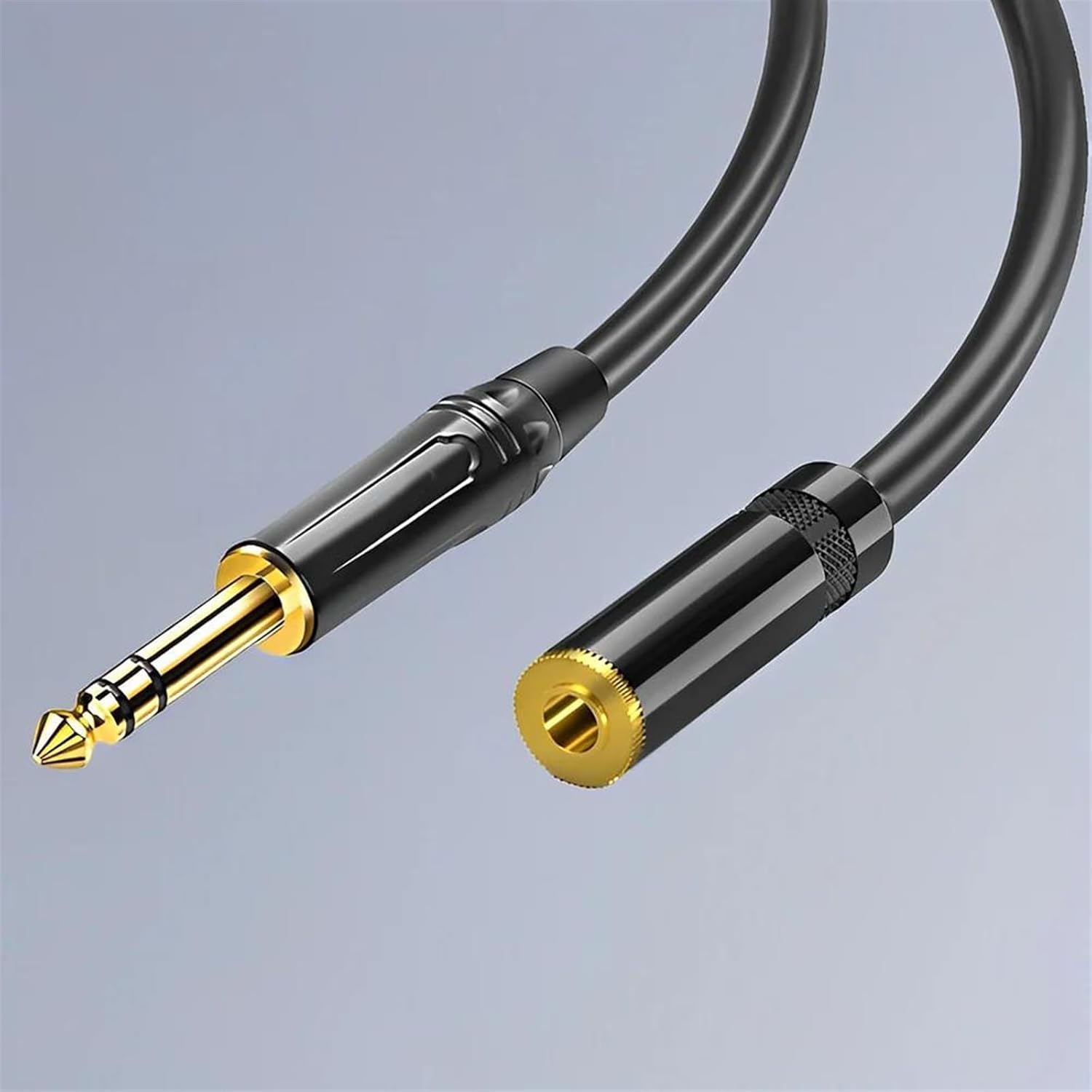 Guitar Audio Cable Stereo Extension Cable 1/4 Inch Male to 3.5mm Female Headphone Adapter for Amplifier Guitar Keyboard Piano(TRS,10m)