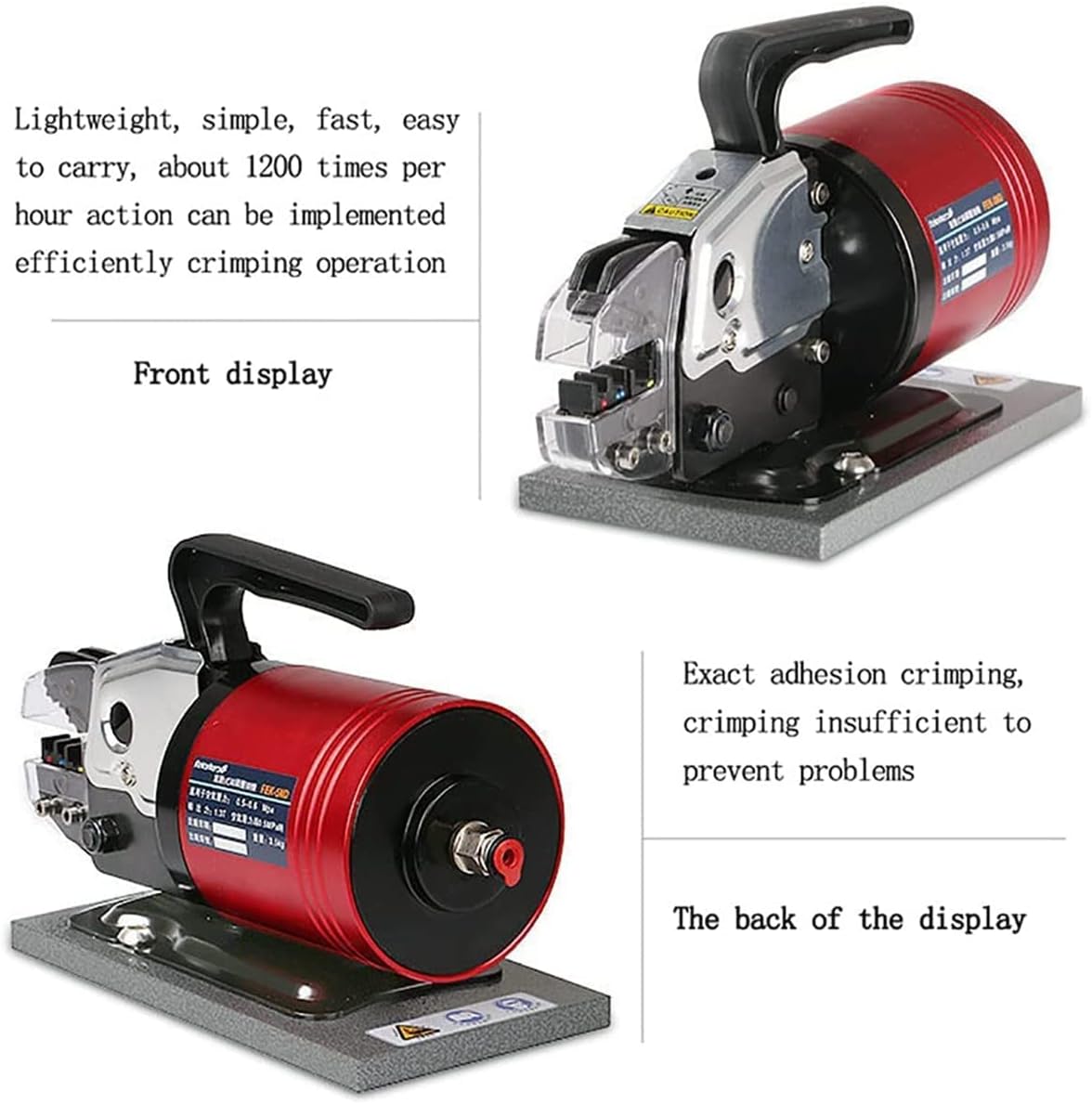 Pneumatic Wire Terminal Crimping Machine,1.3T 0.5-0.8Mpa Air Powered Crimping Tool,for Various Terminals