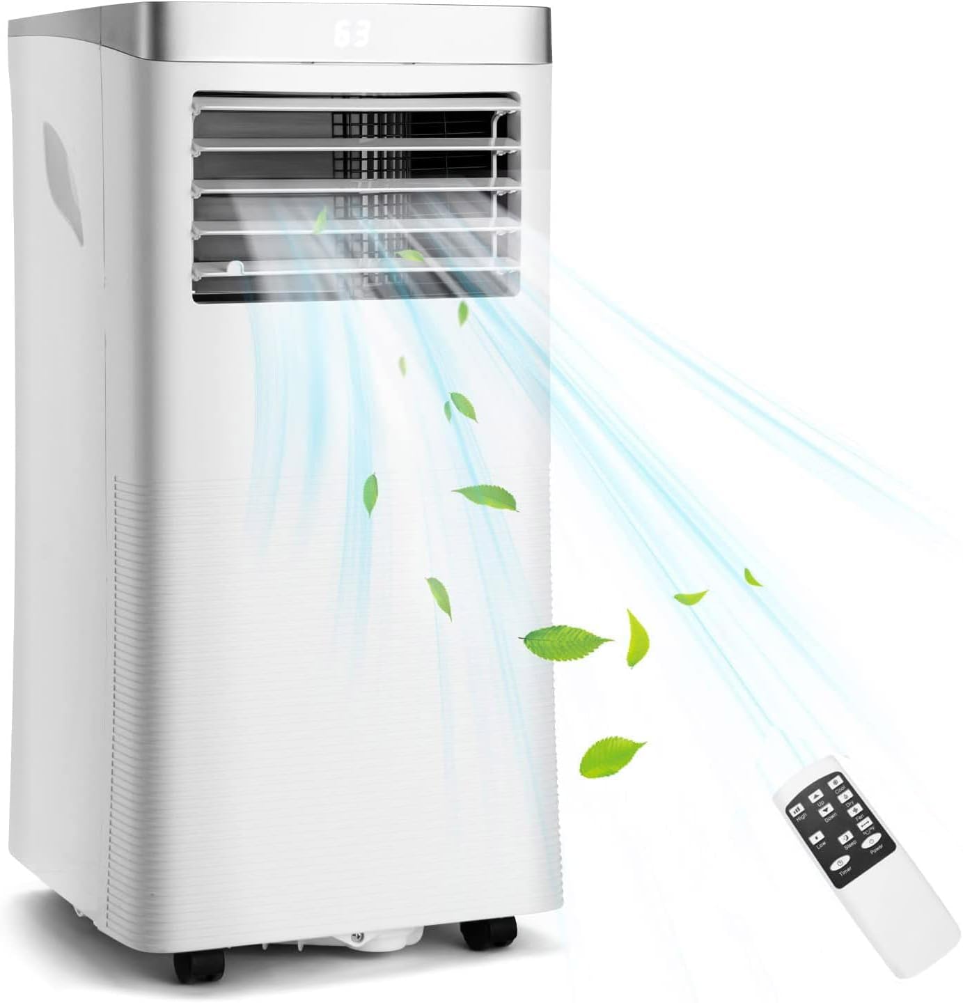 DORTALA Portable Air Conditioners 8000 BTU, AC Cooling Unit with Fan & Dehumidifier, Remote Control, 24H Timer, Window Kit, Standing AC for Bedroom, Dorm, Cools Up to 230 sq.ft