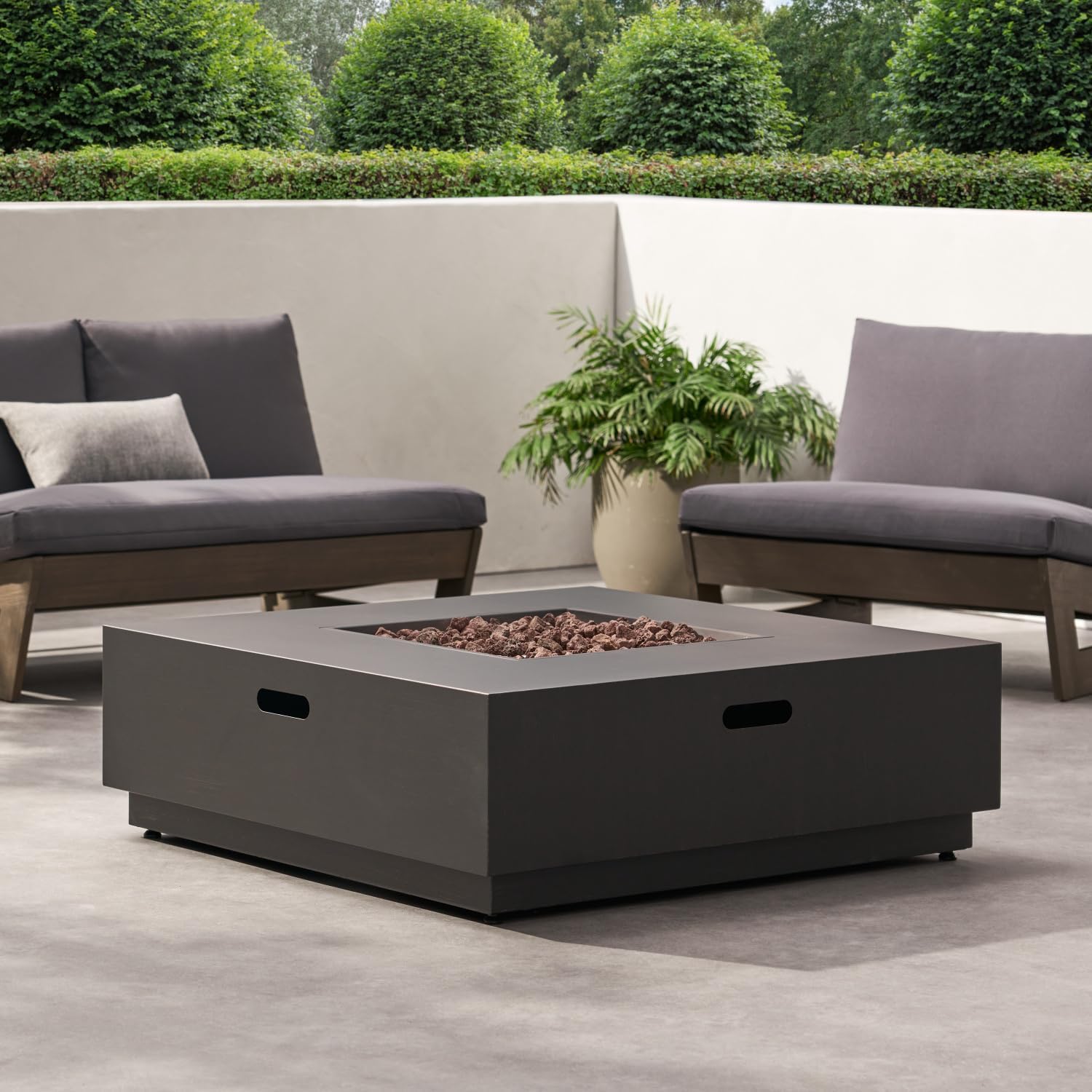 Wellington 40-Inch Square Fire Pit - 50 Outdoor