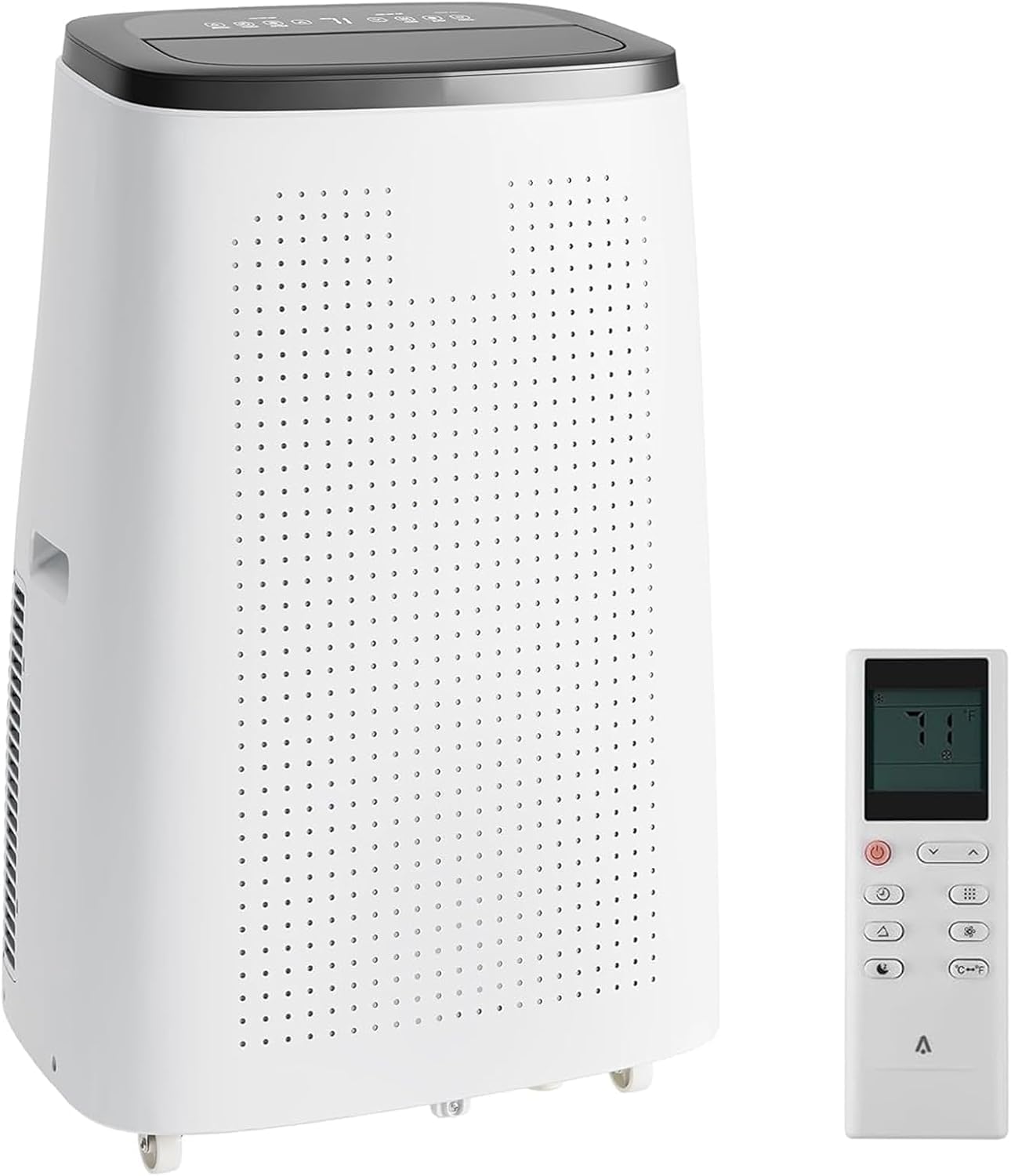 14000 BTU Portable Air Conditioner, 4-In-1 Quiet Portable AC Unit Up to 750 Sq. Ft, Portable Ac With Cooling, Fan, Dehumidifier,Energy Saving & Remote Control, for Rooms/Living Room, Dark Gray Top