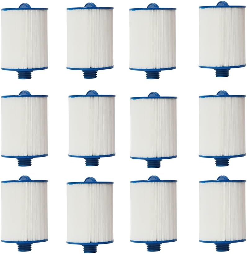 Doheny's PWW50P31 Pool Spa Filter | Filters for Waterway Front Acc. Skimmer | Replaces Pleatco PWW50P3, Unicel 6CH-940, Filbur FC-0359 | OD: 6”, Length: 7 5/8”, Top: Handle, Bottom: 1.5” SAE | 12-Pack
