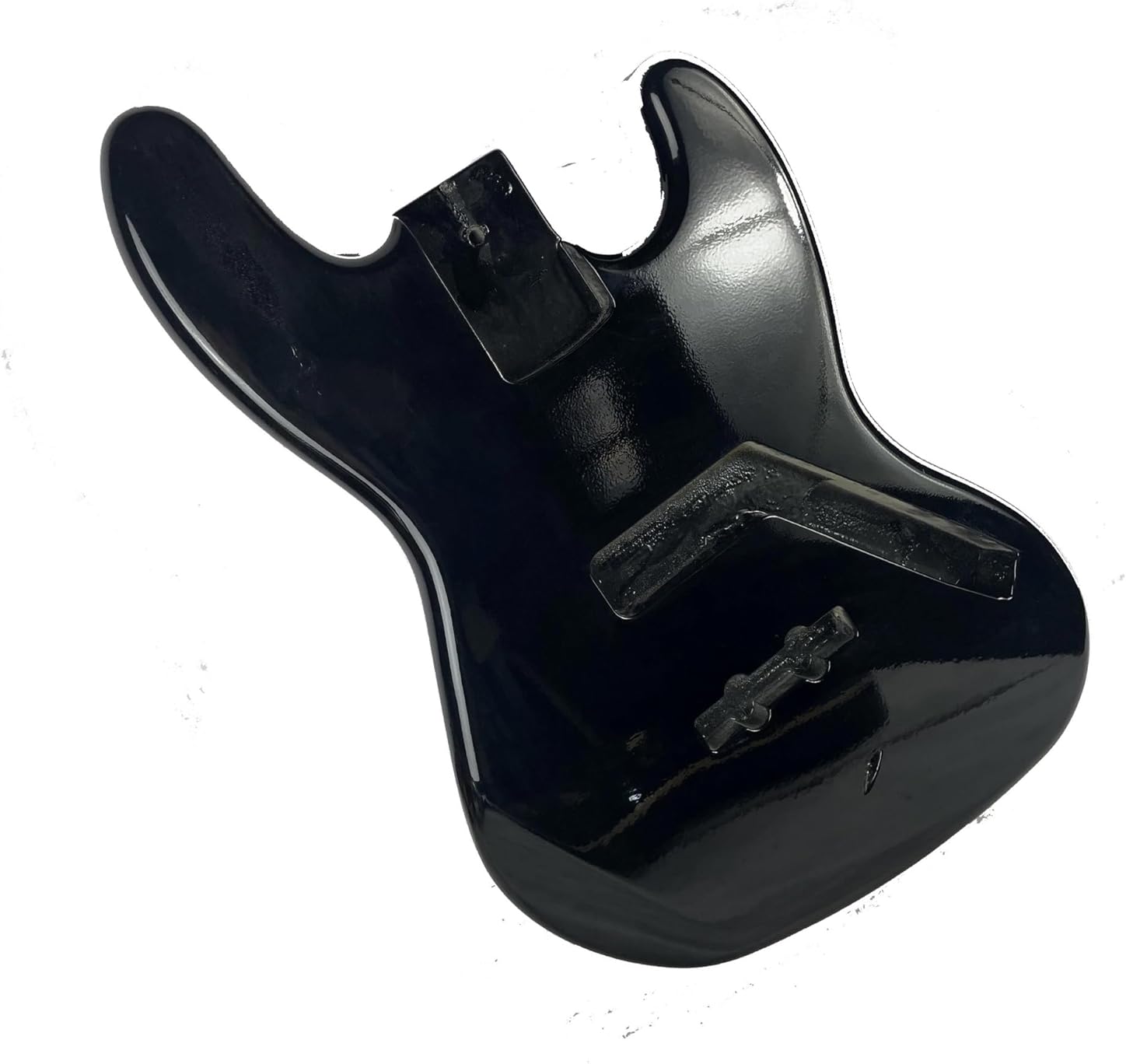 Guitar Body Guitar Replacement Parts Electric Bass Guitar Body Semi-finished 4 Strings Guitar Acne Covering No Defect Maple Body Black Bass Panel