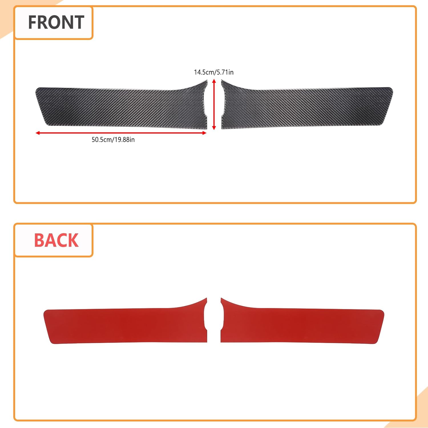 Aunginsy Car Front Door Anti Kick Panel Trim Compatible with Nissan Frontier 2009-2017, Soft Carbon Fiber Inner Front Door Anti Kick Panel Decorative Sticker Protection Cover Interior Accessories