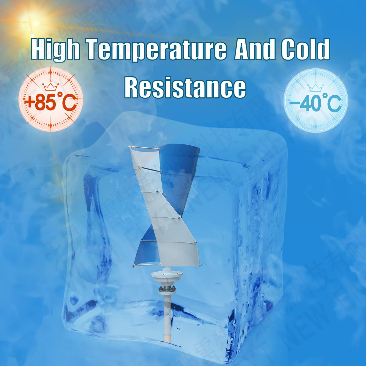 Wind Turbine, 3000W Wind Vertical Turbine Generator Alternative Free Energy Windmill 24V 48V MPPT Controller Wind System(Red White,ONLY Turbine_12V)