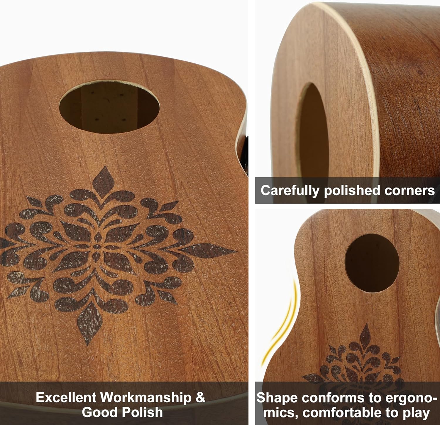 Rockhouse Travel Cajon Drum Box, Portable Wooden Hand Drum Beat Box Cajons Percussion Instrument Kit with Adjustable Strap & Storage Bag