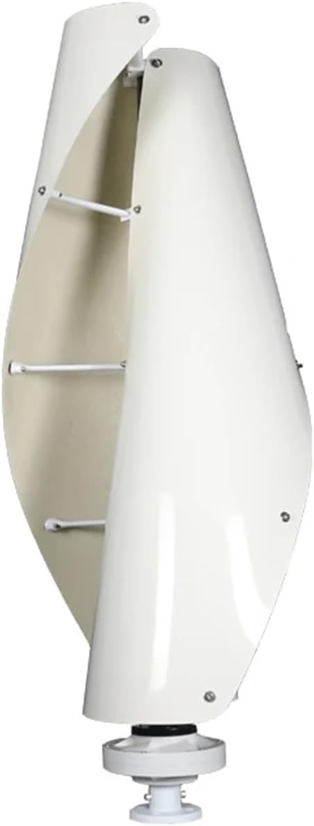 Vertical Wind Turbine Generator 3kw 4kw 6kw Vertical Axis Permanent Wind Turbine 12v 24v 48v with MPPT Control Low Starting Speed for Home(White,12V_5000W)