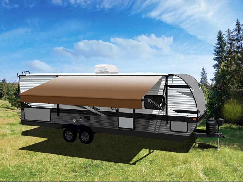 Velarium 20' RV Boxed Vinyl Canopy, Dune Fade – Heavy-Duty 13.5oz 3-Ply Material, Cold & Crack-Resistant RV Awning, All-Purpose Outdoor Canopy for RVs, Trailers, and Motorhomes (Fabric Size 19' 2