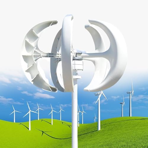 5000W Vertical Wind Turbine Generator Kit, 5 Blades 12V/24V/48V for Home, Streetlight & Hybrid Systems, Efficient Electromagnetic Power Production Equipment