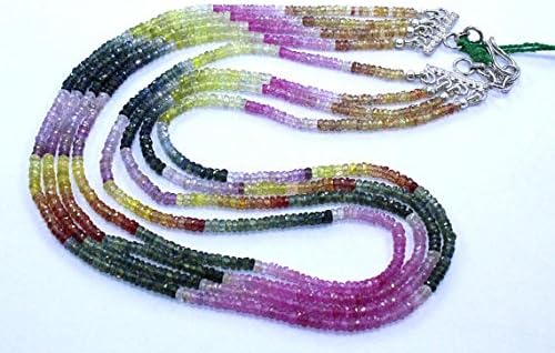 Natural faceted Multi Color Sapphire 3mm faceted Rondelle Bead 19