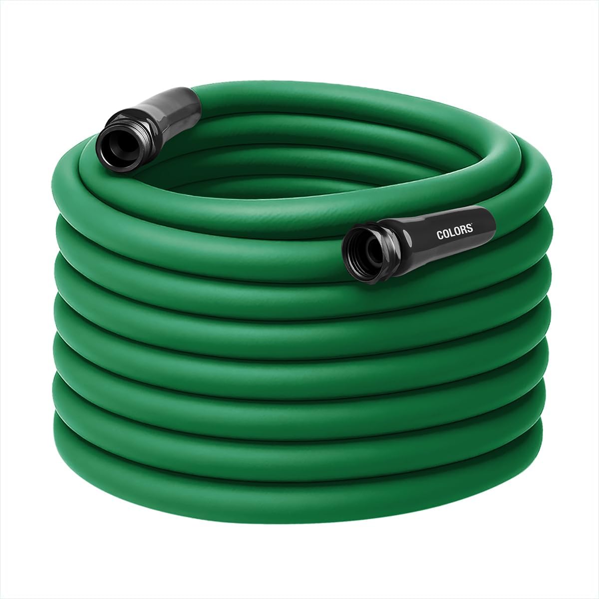 Flexzilla Colors Garden Hose 5/8 in. x 100 ft., Lightweight All-Weather Water Hose, Durable and Flexible, Leak-Free Connections, Forest Green