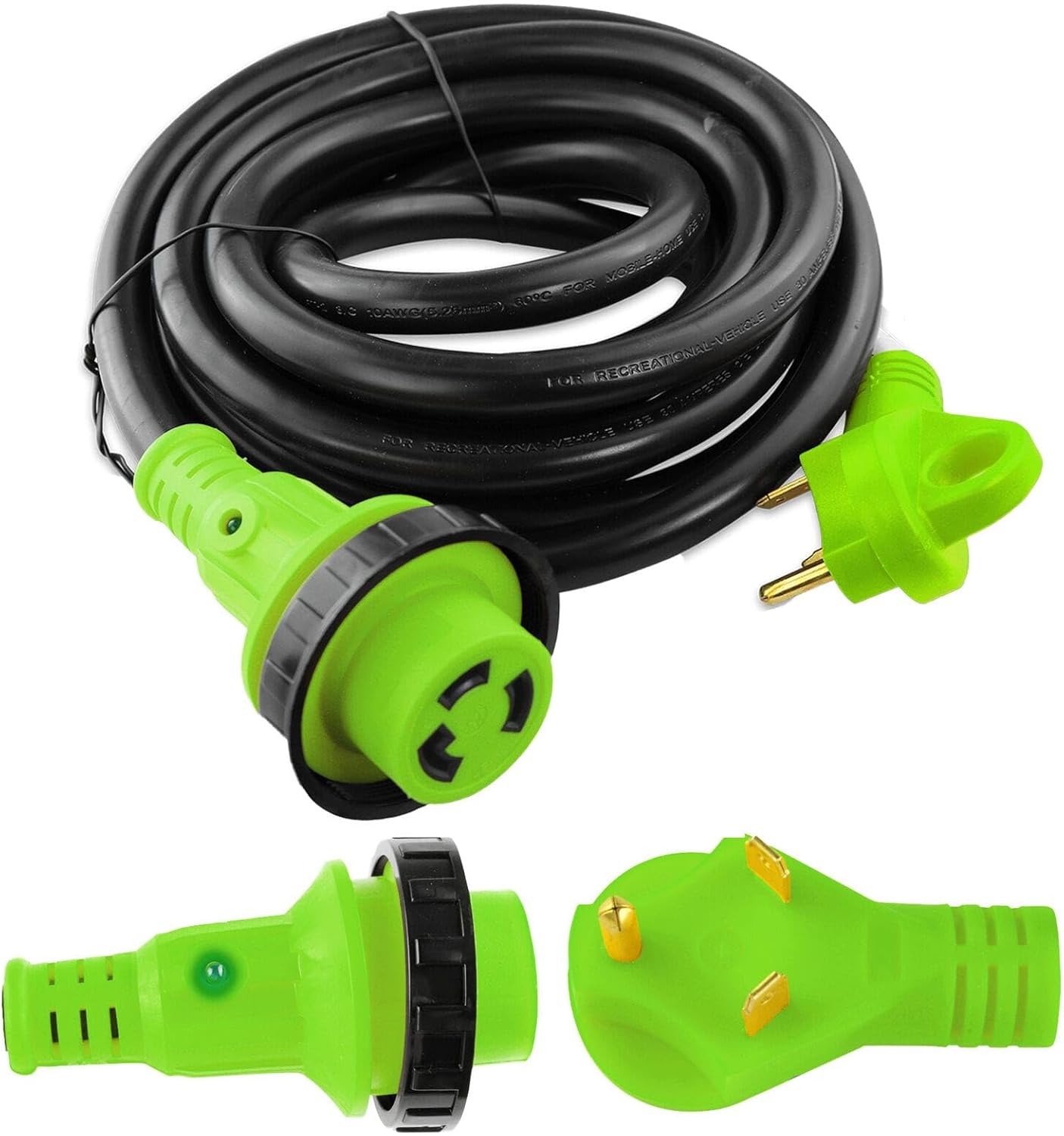 LCEXT3025T NEMA TT-30 30 Generator/RV Extension Cord 25ft Twist end LC-EXT-3025T