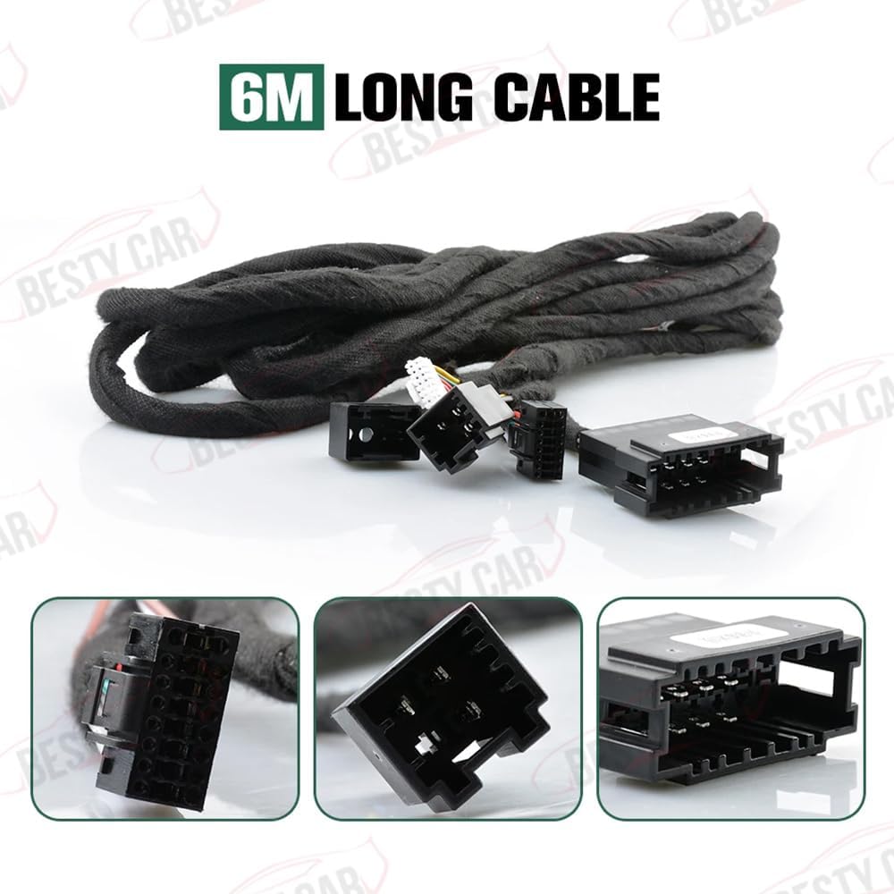 16pin Extension Amp Bypass Power Cable for Mercedes S-Class E Class W220 SL with D2B Most Fibre Optic Amplifier