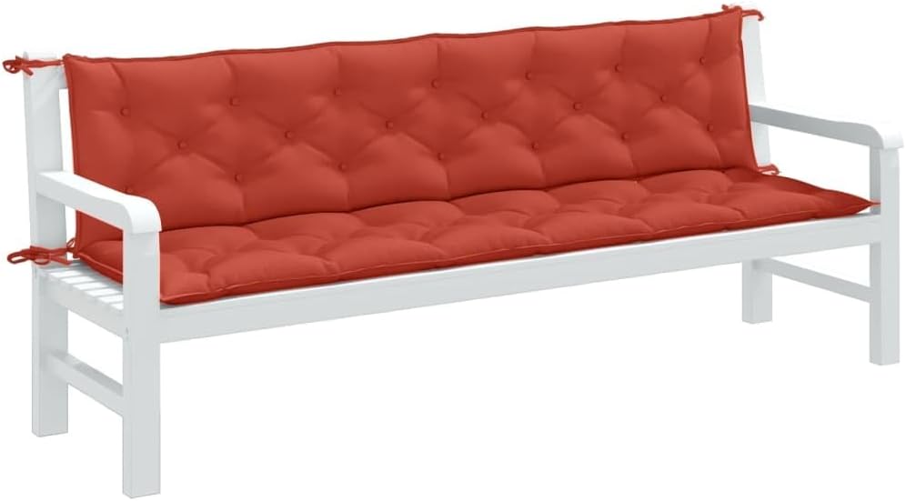Garden Bench Cushions 2 pcs Melange Red 78.7